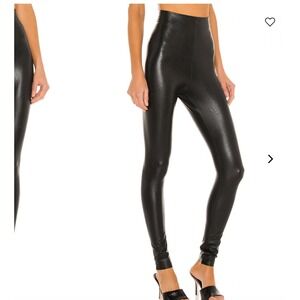 Commando Perfect Control Faux Leather Leggings Black High Rise Size S